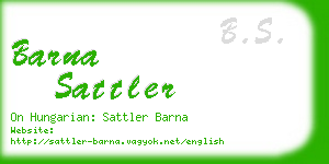 barna sattler business card